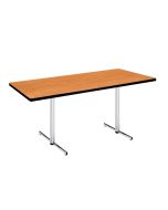 Rectangular Pedestal Table with PVC Edge (6810)