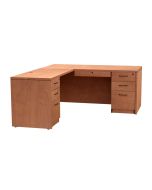 Left Return, Box/Box/File Drawer with Locking Center Drawer