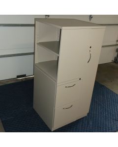 51" Wardrobe Right Bookcase w/File/File Pedestal