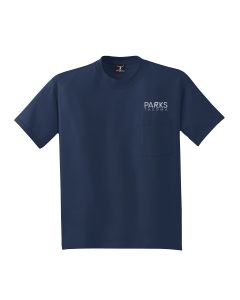 Hanes Short Sleeve Beefy Pocket Tee (Navy)