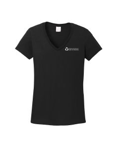Gildan Ladies Short Sleeve V-Neck Tee (Black)