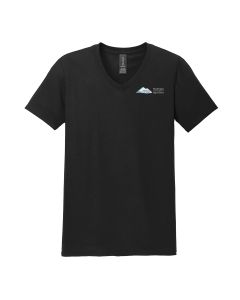 Gildan Short Sleeve V-Neck Tee (Black)