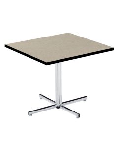 Square Pedestal Table with PVC Edge (X Base)
