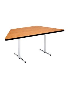 Trapezoidal Pedestal Table with PVC Edge (6829)