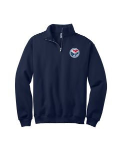 Zip Cadet Collar Sweatshirt (Navy)
