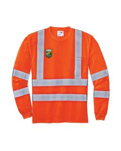Class 3 Long Sleeve Reflective Tee (Safety Orange)