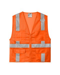 Cornerstone Mesh 6-Pocket Safety Vest (Safety Orange)