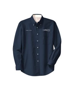 Port Authority Long Sleeve Easy Care Shirt (Navy / Light Stone)
