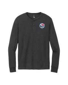 District Long Sleeve Henley Shirt (Black Frost)