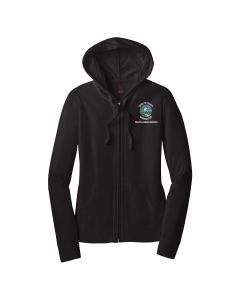 District Ladies Fitted Jersey Full-Zip Hoodie, #DT2100 (Cowlitz County Logo On Left Chest)