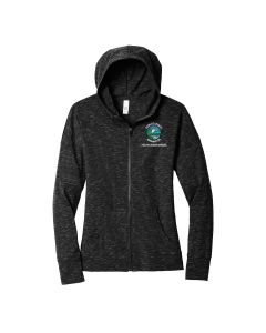 District Ladies Medal Full-Zip Hoodie, #DT665 (Cowlitz County Logo On Left Chest)