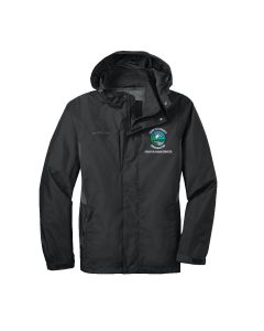 Eddie Bauer Rain Jacket (Black / Steel Grey)