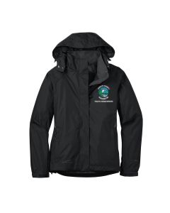 Eddie Bauer Ladies Rain Jacket (Black / Steel Grey)