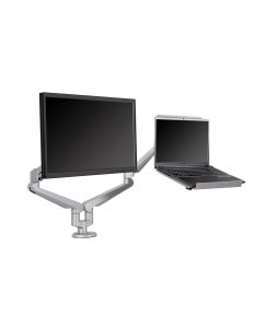 Edge2Combo Dual Monitor/Laptop Arm (Silver)