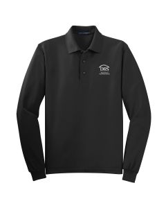 Long Sleeve Silk Performance Polo (Black)