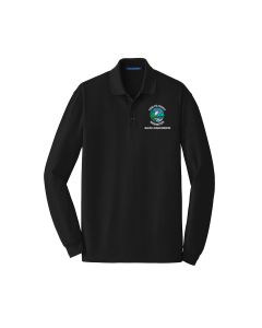 Port Authority Long Sleeve Cotton Polo (Black)