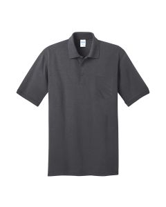 Port & Company Short Sleeve Jersey Pocket Polo (Charcoal)