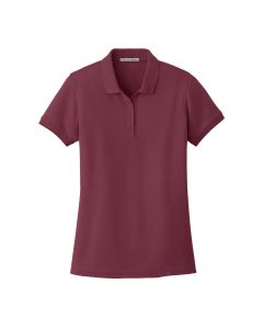 Port Authority Ladies Short Sleeve Pique Polo (Burgundy)