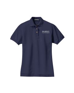 Port Authority Short Sleeve Ladies Pique Polo (Navy)