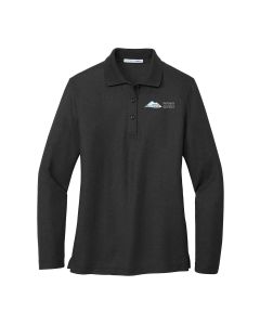 Port Authority Ladies Long Sleeve Polo (Black)