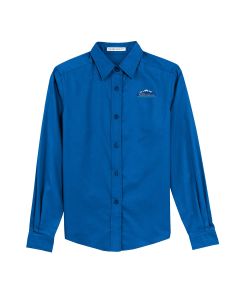 Port Authority Ladies Long Sleeve Shirt (Strong Blue)