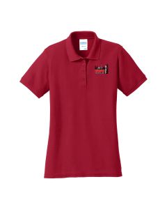 Short Sleeve Ladies Pique Polo (Red)