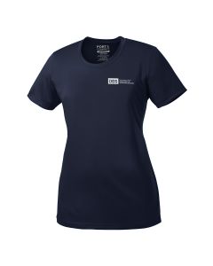 Port & Company Ladies Short Sleeve Polyester Tee (Deep Navy)