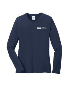 Port & Company Ladies Long Sleeve Tee (Navy)