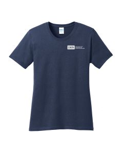 Port & Company Ladies Short Sleeve Cotton Tee (Navy)