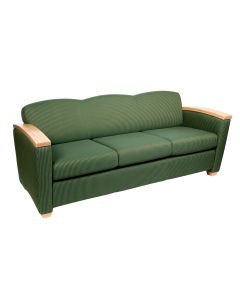 Lounge Sofa, Wood Armcaps (LS-PINW3)