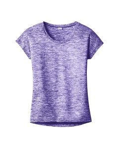 Sport-Tek Ladies Heather Sporty Tee (Purple Electric)