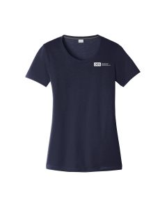 Sport-Tek Ladies Short Sleeve Cotton Scoop Neck Tee (True Navy)