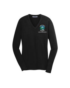 Port Authority Ladies V-Neck Sweater (Black)