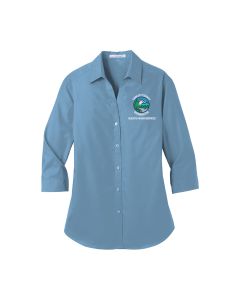 Port Authority Ladies Poplin Shirt (Carolina Blue)