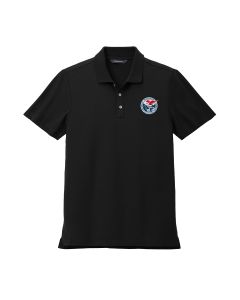 Merce+Mettle Short Sleeve Stretch Pique Polo (Deep Black)