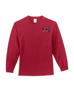 Long Sleeve Pocket Tee (Red)