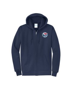 Full-Zip Hooded Sweatshirt (Navy)