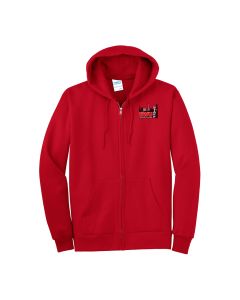 Hooded Full Zip Sweatshirt (Red)