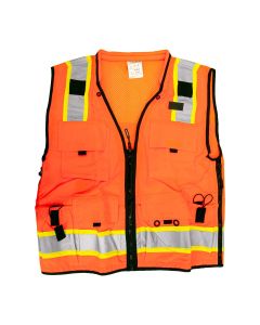 Unisex Surveyors Safety Vest (Safety Orange)