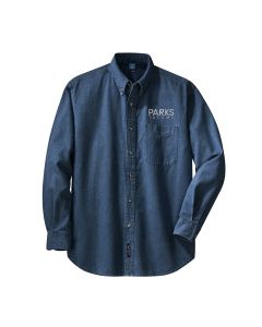 Port & Company Long Sleeve Denim Shirt (Ink Blue)