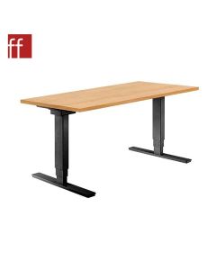 Toggle Worksurface (24"D x 48"W), Black Adjustable Height Base (#FF-TOGL2448EL-BL)