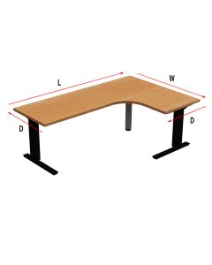 Travel Adjustable Height Worksurface (Left Return)