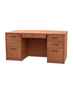 Double Pedestal Desk, Left File/File with Locking Center Drawer