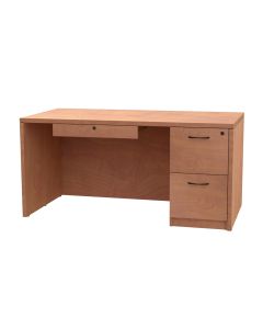 Single Right Hand Pedestal, File/File with Center Drawer